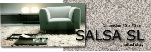 SALSA SL - Teppichfliese Format: 50 x 50 cm - Shag  /  Hochfloor Velours Teppichfliesen /  Langfloor Velours Teppichfliesen / selbstliegend