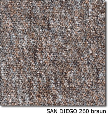 Teppichfliesen - SAN DIEGO - SL - Teppichfliese - Colour: 260 - braun