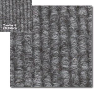 Teppichfliesen - TRENDLINE - SL Teppichfliese - Colour: 230 hellgrau 