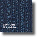 Vario Lines - selbstliegende Teppichfliesen, zu verlegen auf glattem, trockenem, sauberem Untergrund. Verlegerichtung beachten.